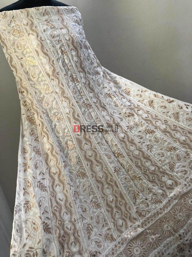 Gota Patti Lucknowi Chikankari Anarkali Suit