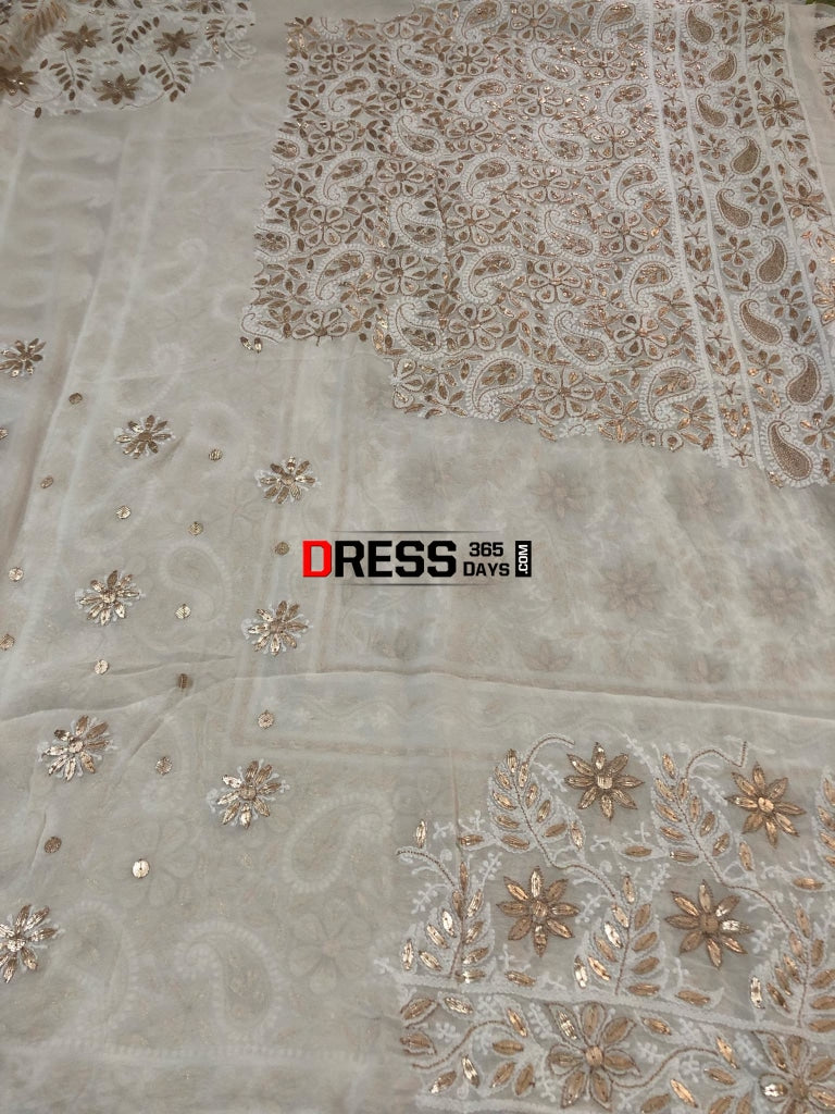 Gota Patti Lucknowi Chikankari Lehenga Set