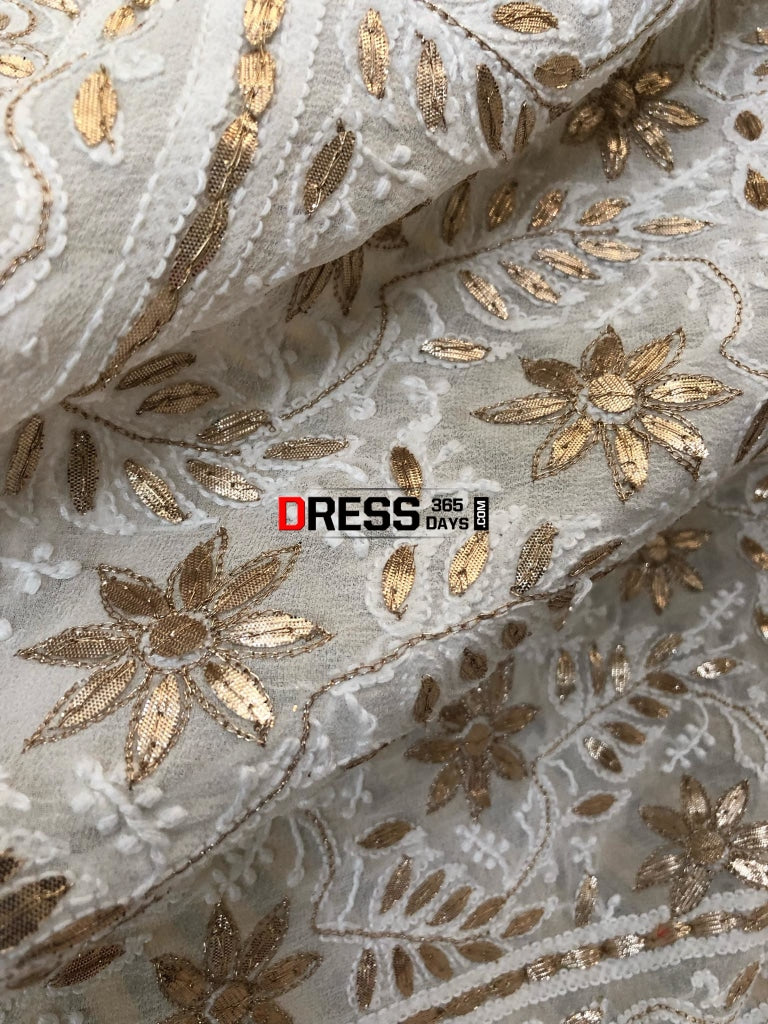 Gota Patti Lucknowi Chikankari Lehenga Set