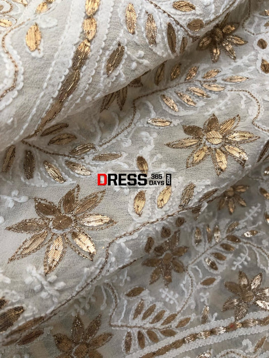Gota Patti Lucknowi Chikankari Lehenga Set