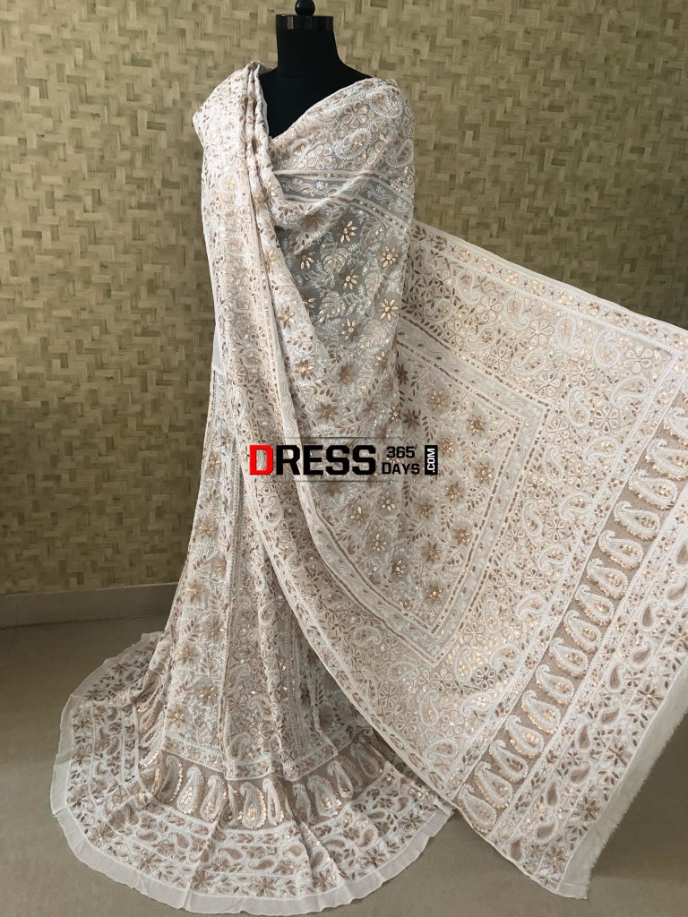 Gota Patti Lucknowi Chikankari Lehenga Set