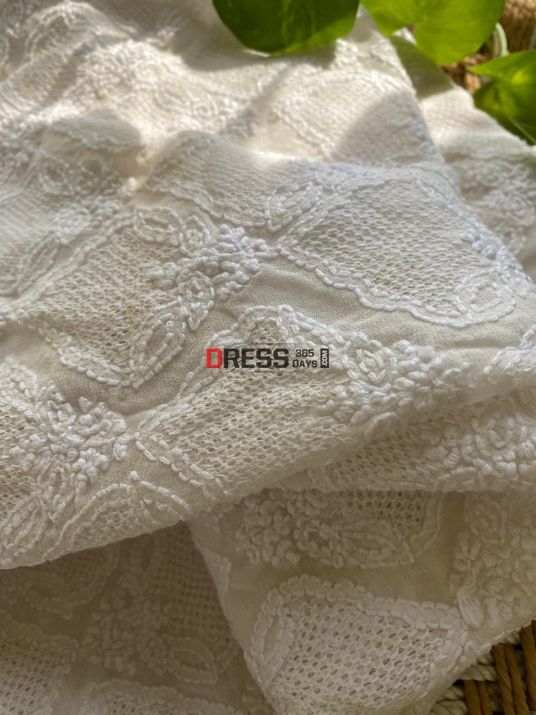 Hand Jaali Lucknowi Chikankari Dupatta Suits