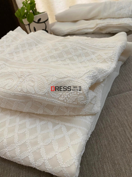 Hand Jaali Lucknowi Chikankari Suit Suits