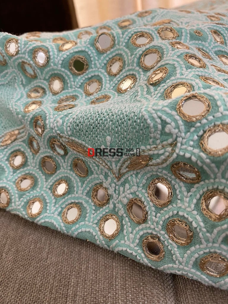 Hand Jaali Mirror & Gota Patti Chikankari Dupatta