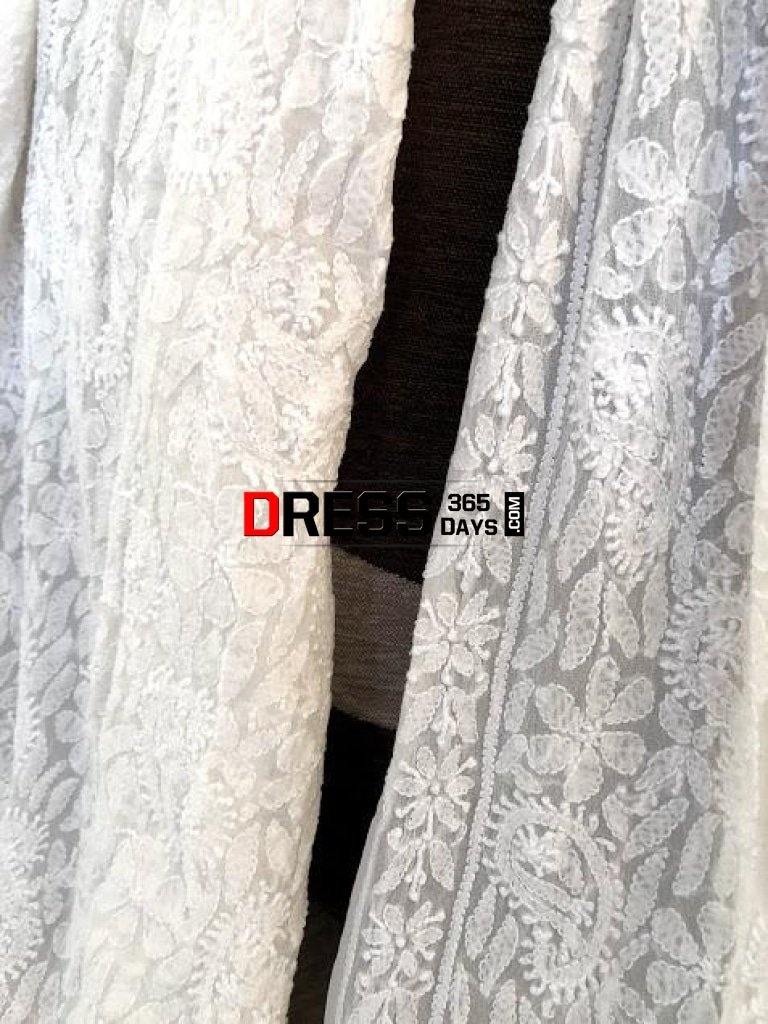 Ivory Chikankari Suit With Embroidered Dupatta Suits