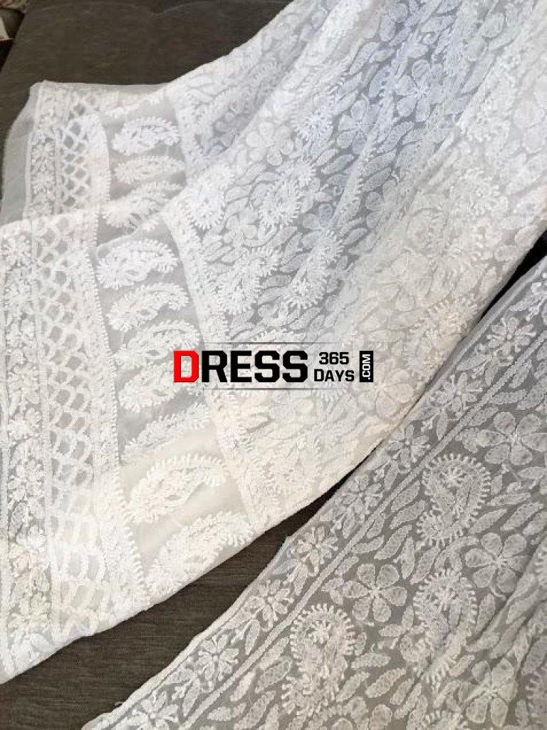 Ivory Chikankari Suit With Embroidered Dupatta Suits