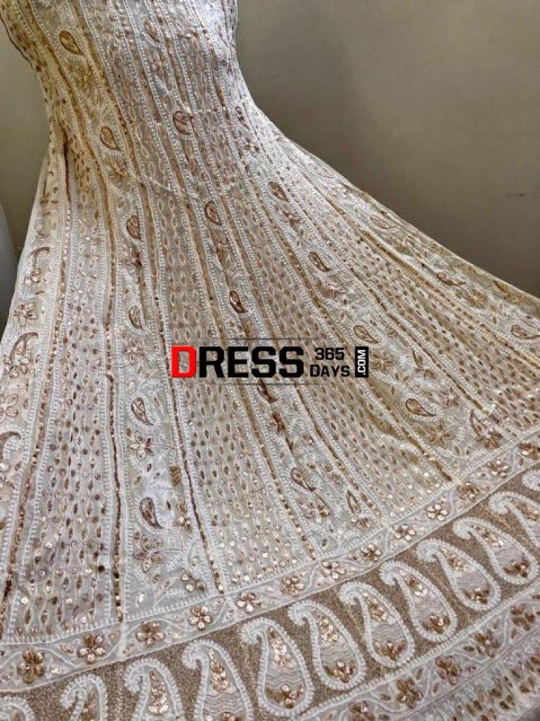 Ivory Gota Patti Chikankari Anarkali Suit