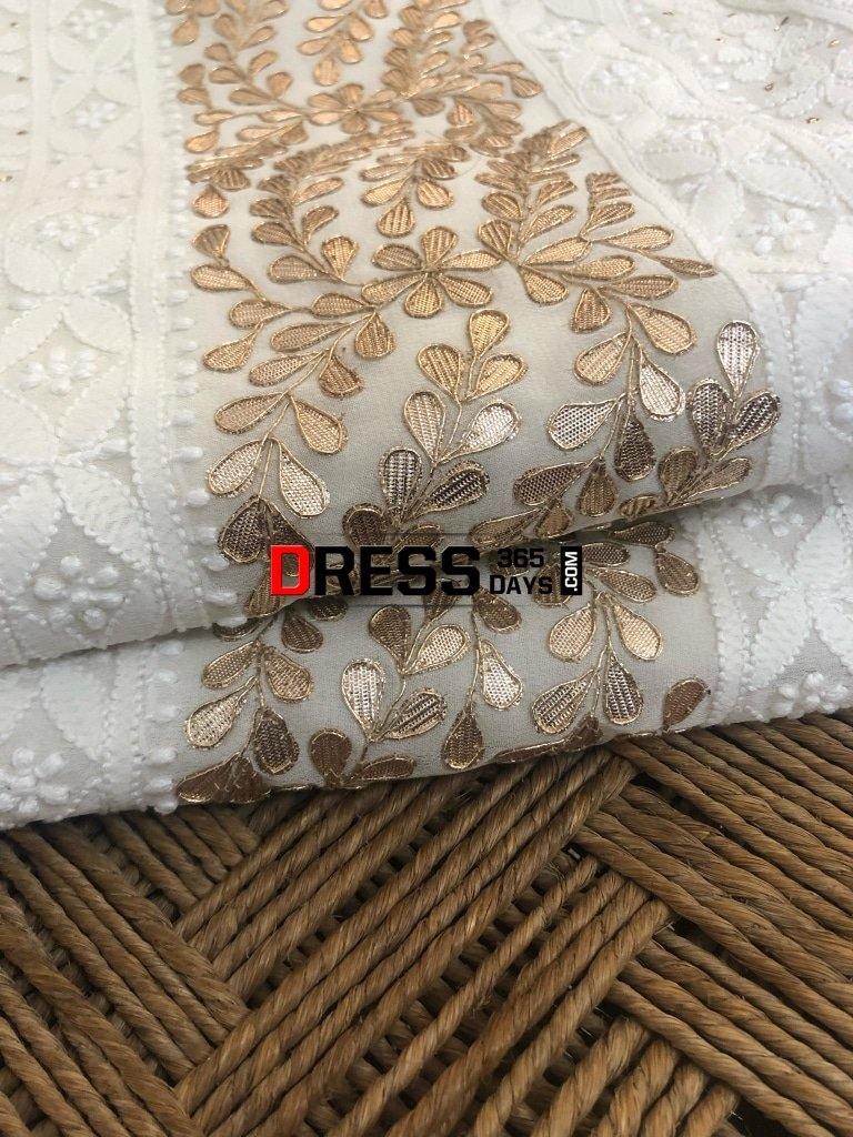 Ivory Gota Patti Chikankari Suit Suits