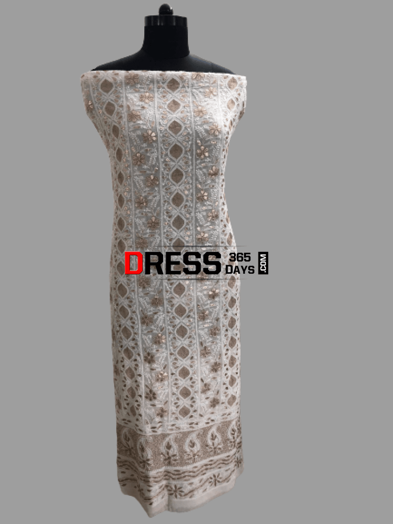 Ivory Gota Patti Lucknowi Chikankari Suit Suits