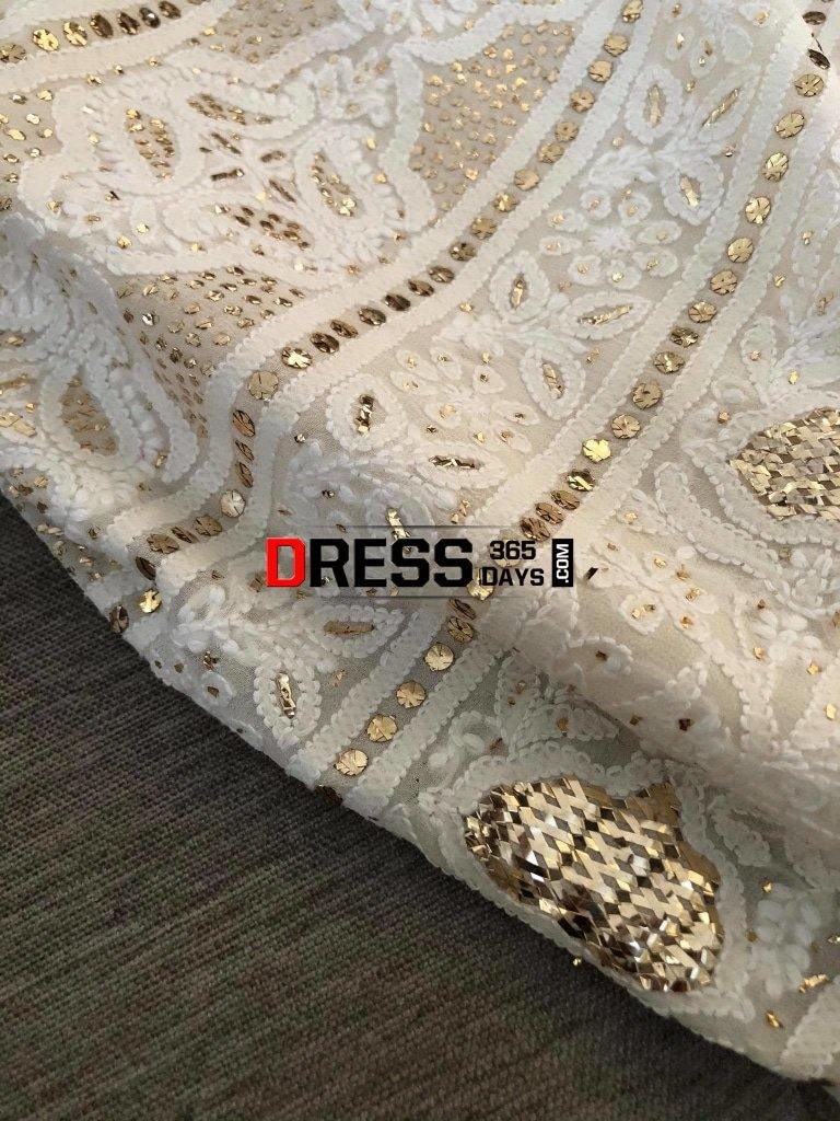 Ivory Kamdani Chikankari Suit Suits