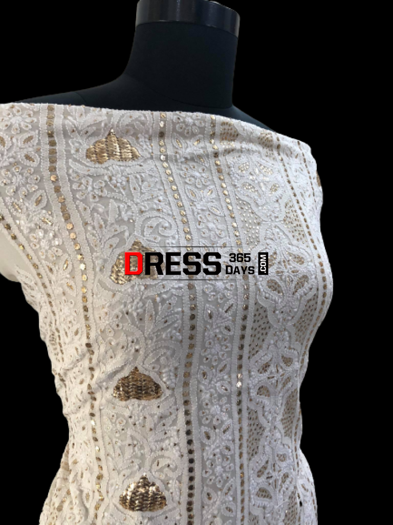 Ivory Kamdani Chikankari Suit Suits