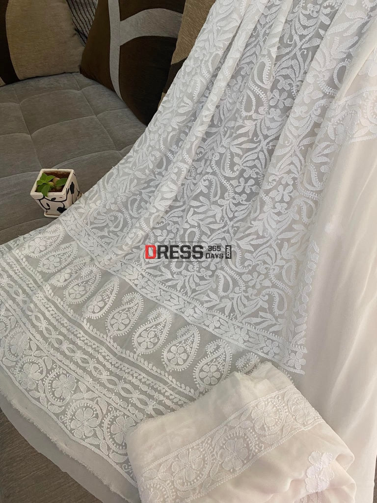 Ivory Lucknowi Chikankari Suit Suits