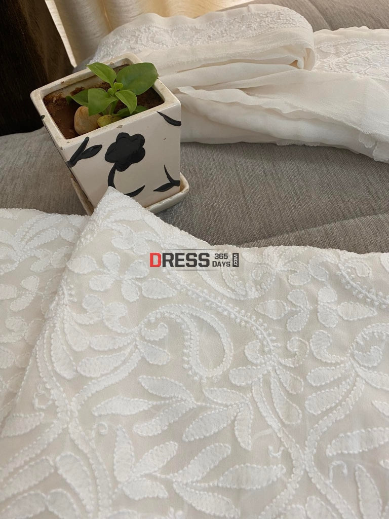 Ivory Lucknowi Chikankari Suit Suits