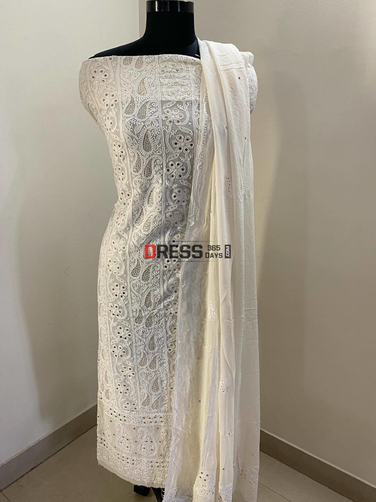 Ivory Lucknowi Chikankari Suit Suits