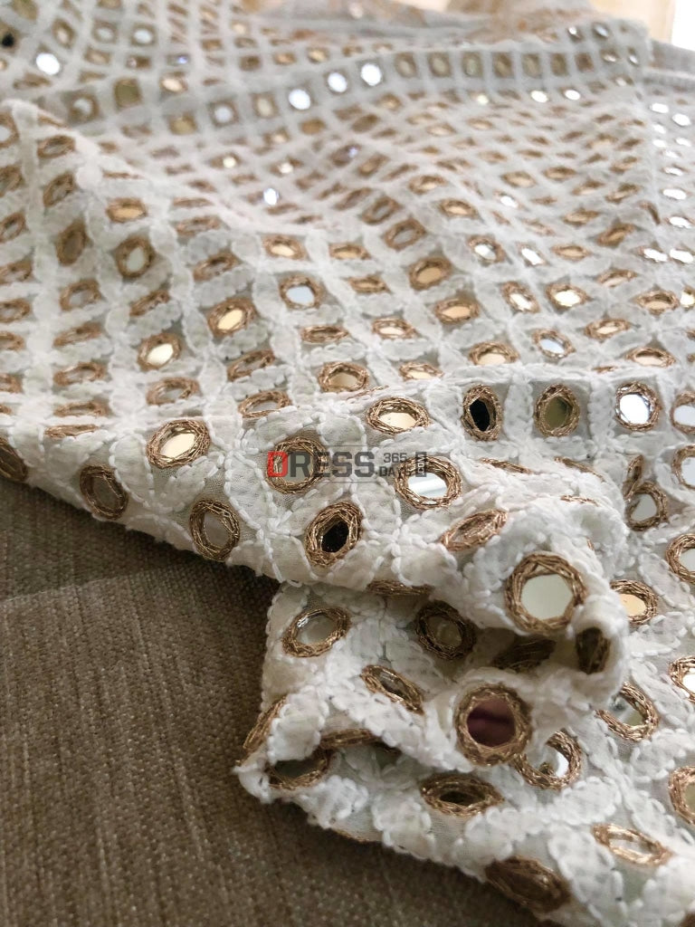 Ivory Mirror & Gota Patti Chikankari Dupatta