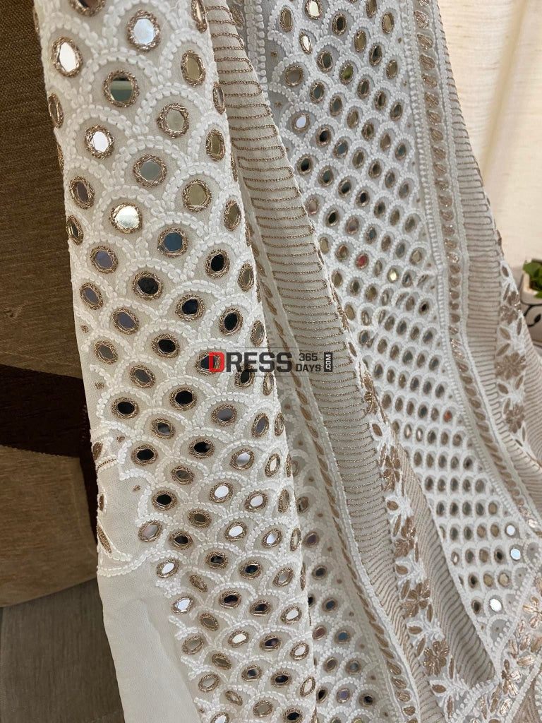 Ivory Mirror & Gota Patti Chikankari Suit Suits