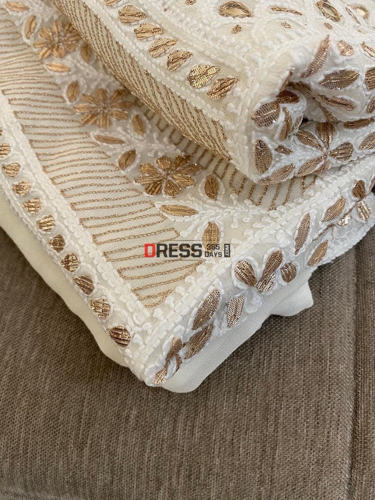 Ivory Mirror & Gota Patti Chikankari Suit Suits