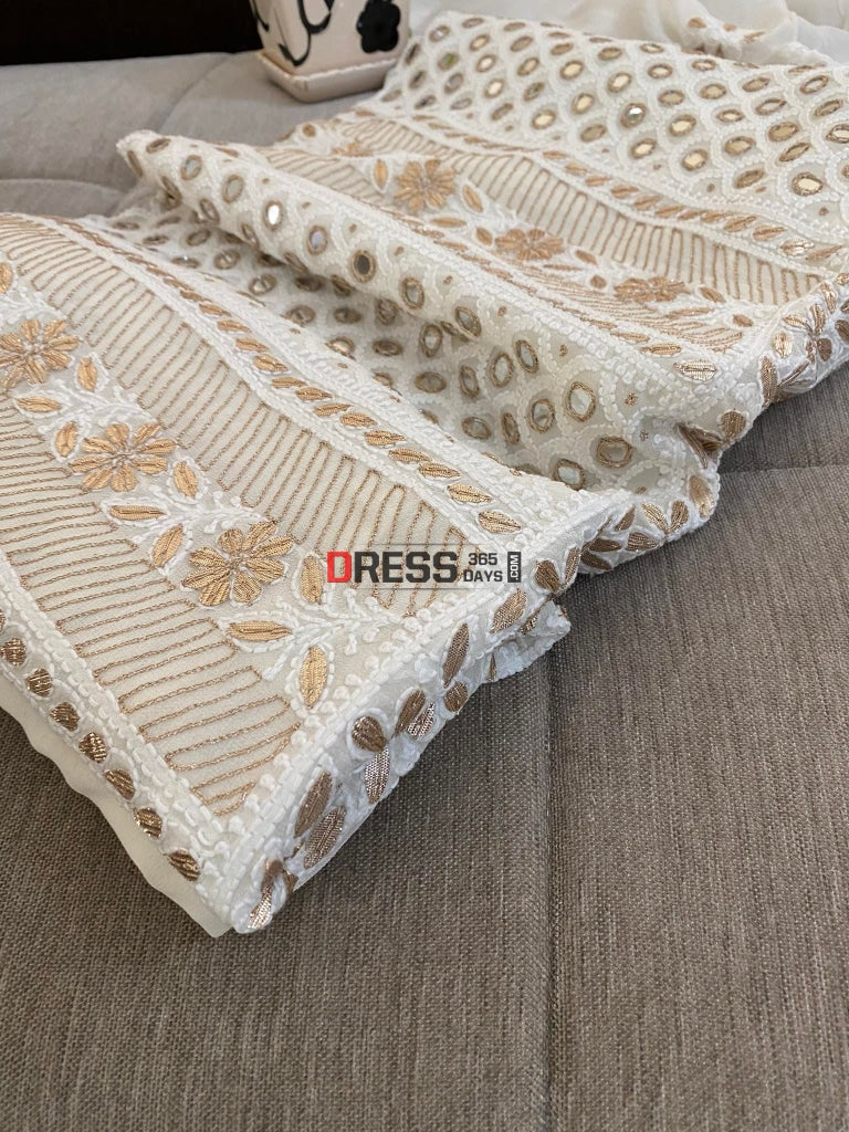 Ivory Mirror & Gota Patti Chikankari Suit Suits