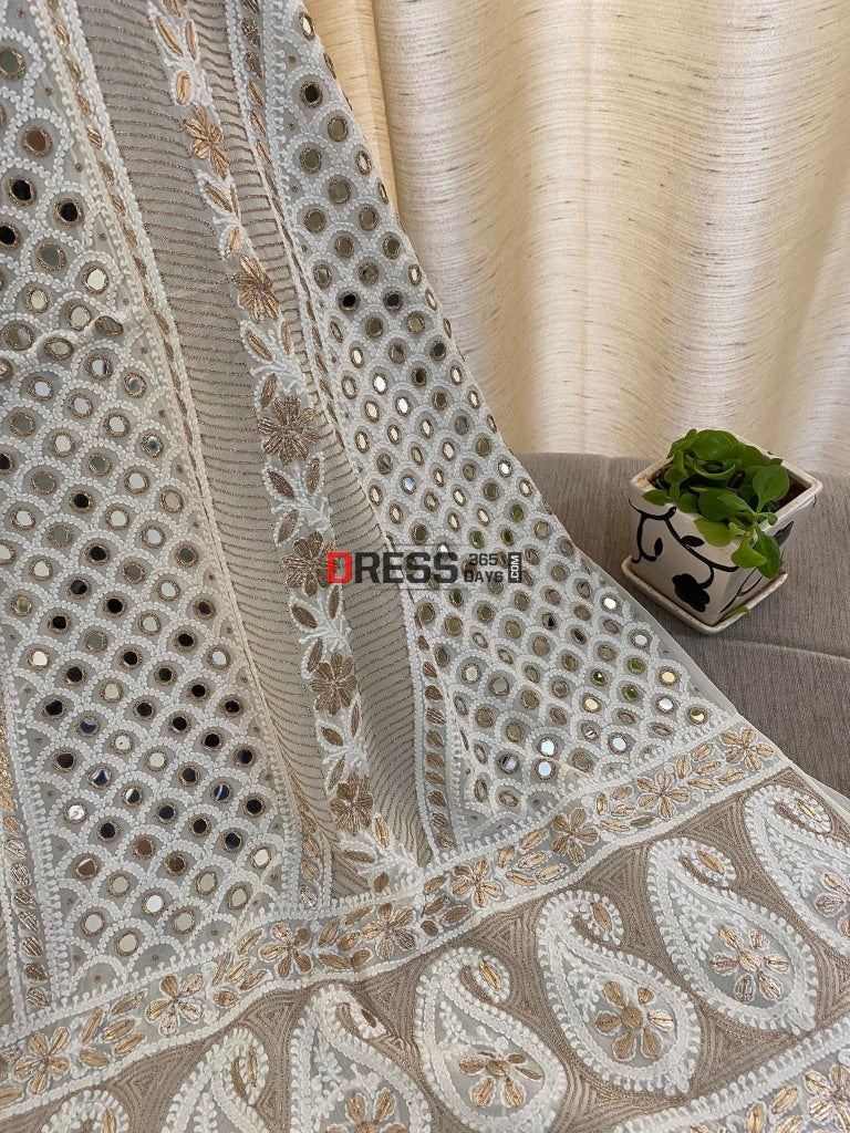 Ivory Mirror & Gota Patti Chikankari Suit Suits