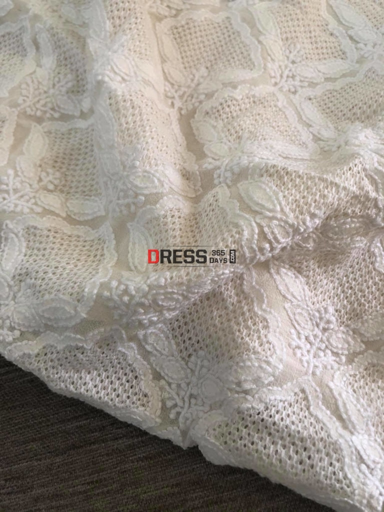 Ivory Pure Georgette Hand Jaali Suit Chikankari Suits