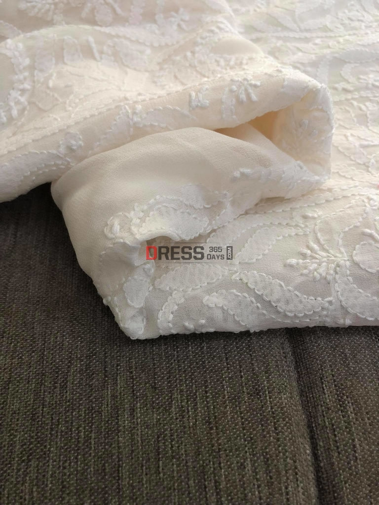 Ivory White Lucknowi Chikankari Suit Suits