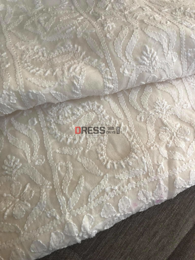 Ivory White Lucknowi Chikankari Suit Suits