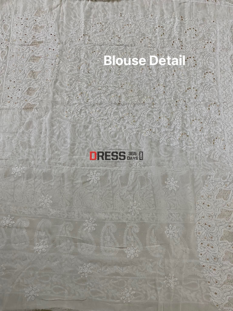 Kamdani And Lucknowi Chikankari Lehenga Set