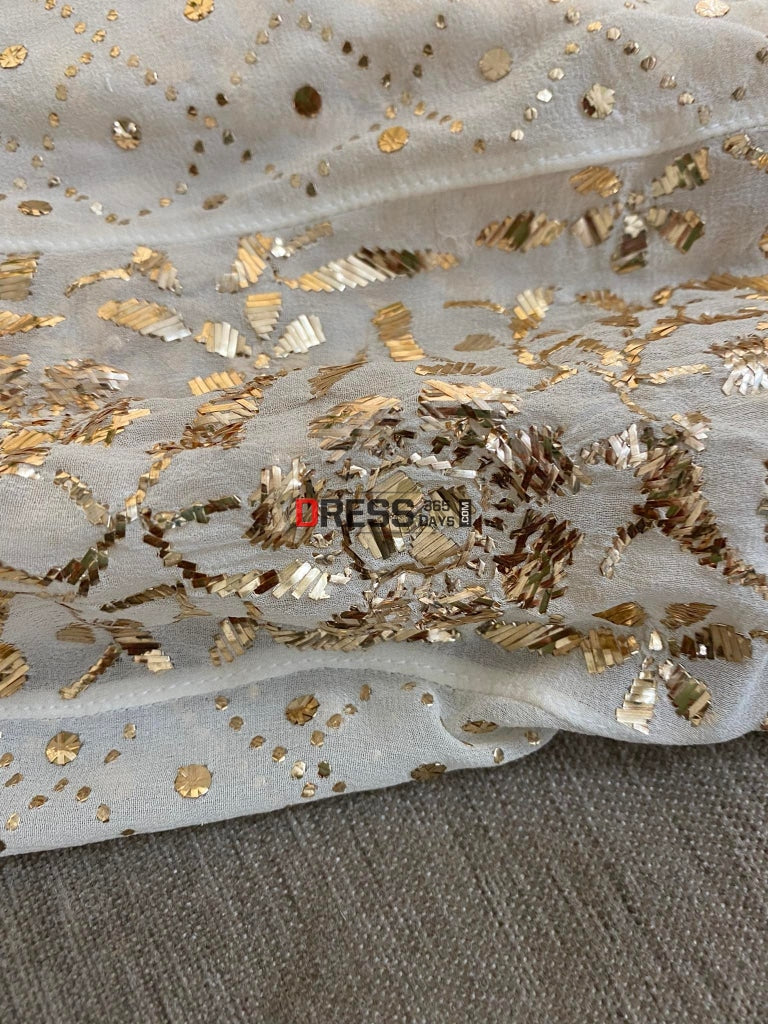 Kamdani Work Anarkali Suit Chikankari