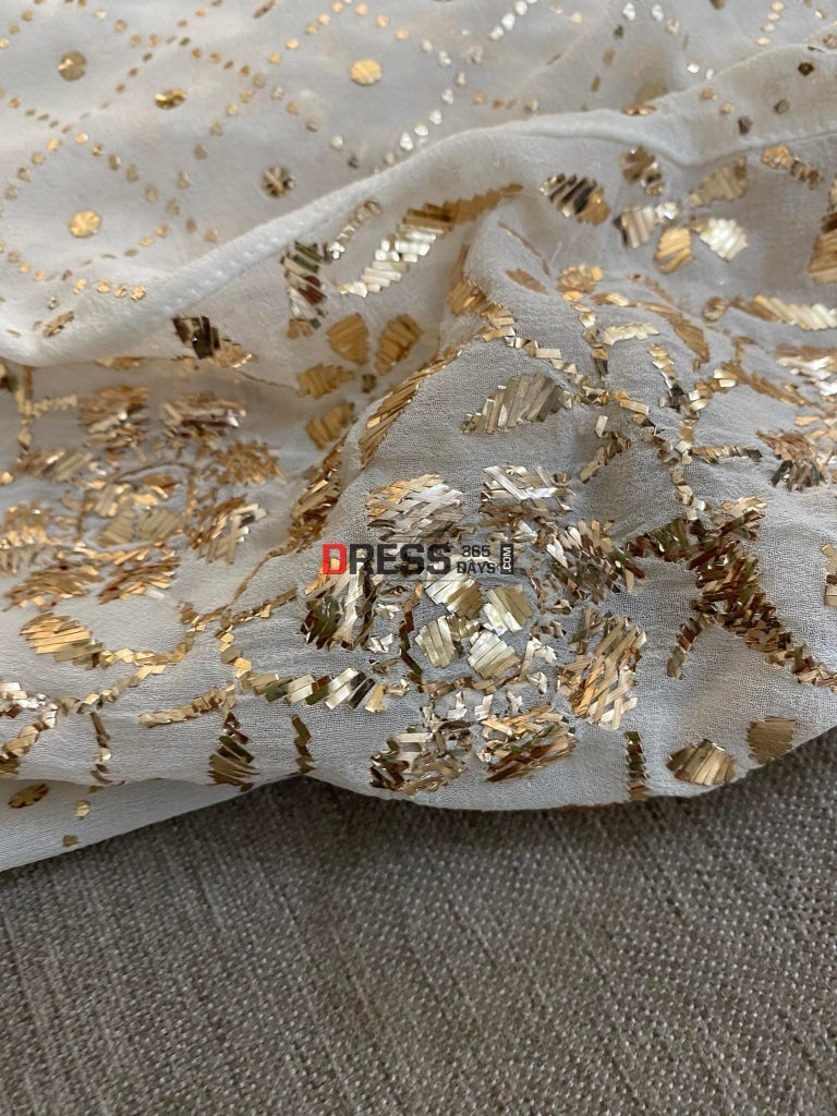 Kamdani Work Anarkali Suit Chikankari