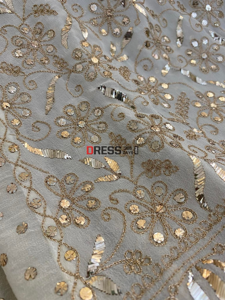 Kamdani & Zari Pure Georgette Lehenga Set Chikankari