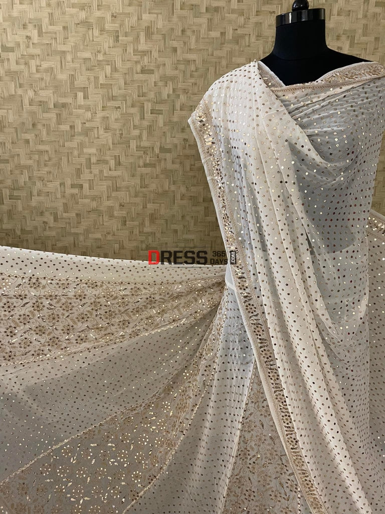 Kamdani & Zari Pure Georgette Lehenga Set Chikankari