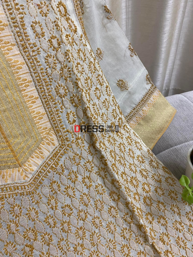 Kota Cotton Chikankari Kurti (Size- L)