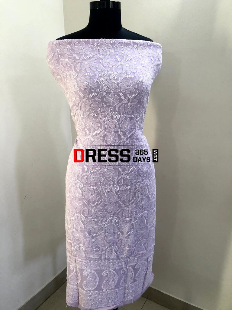 Lavender Lucknowi Chikankri Suit Chikankari Suits