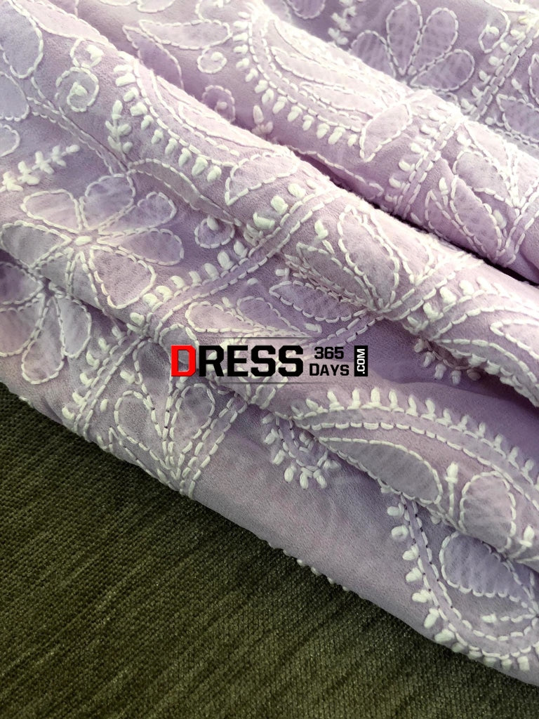 Lavender Lucknowi Chikankri Suit Chikankari Suits