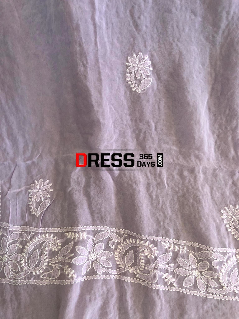Lavender Lucknowi Chikankri Suit Chikankari Suits