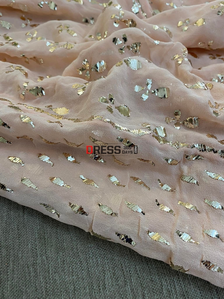 Light Peach Masterpiece Kamdani Lehenga Set