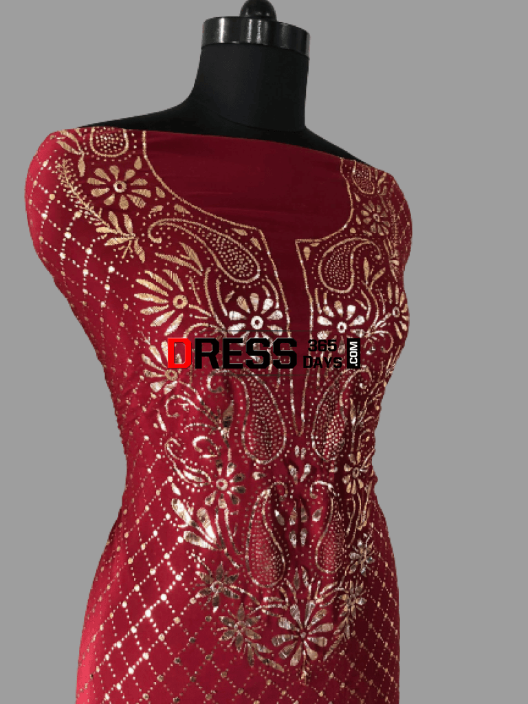 Pure Georgette Kamdani Suit Chikankari Suits