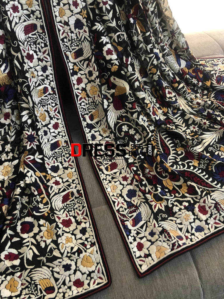 Masterpiece Black Parsi Gara Dupatta
