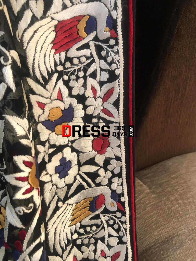 Masterpiece Black Parsi Gara Dupatta
