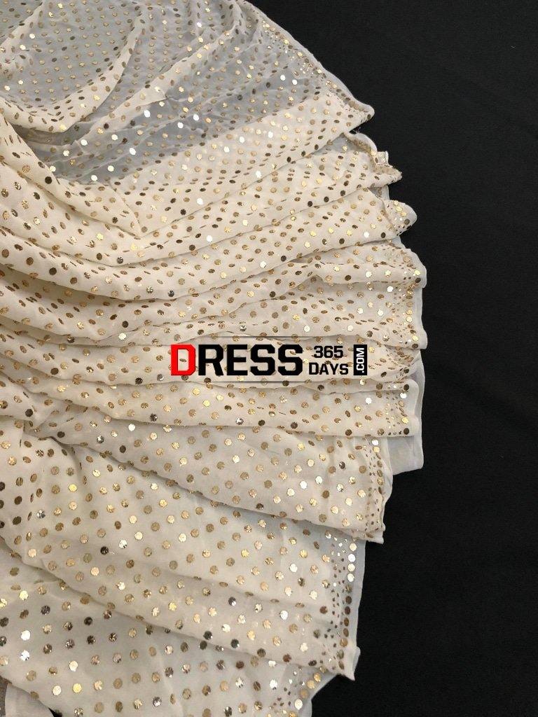 Masterpiece Ivory Kamdani Saree Chikankari