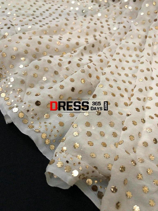 Masterpiece Ivory Kamdani Saree Chikankari