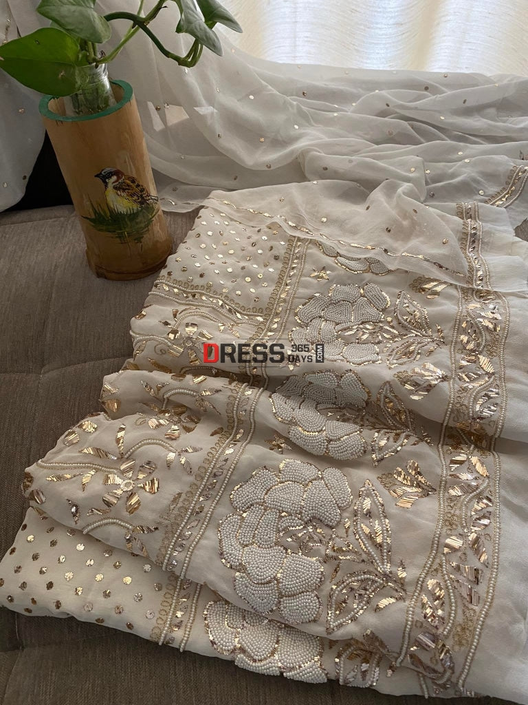 Masterpiece Kamdani & Pearl Suit Chikankari Suits