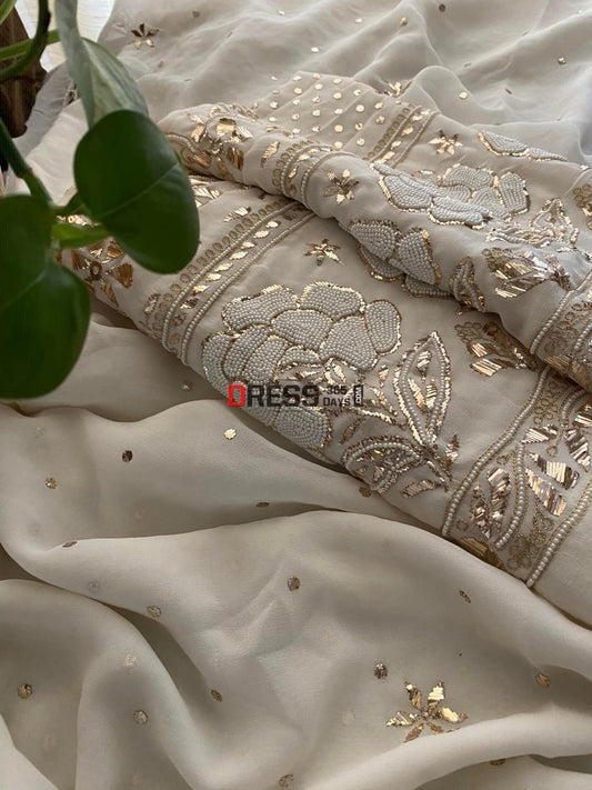 Masterpiece Kamdani & Pearl Suit Chikankari Suits