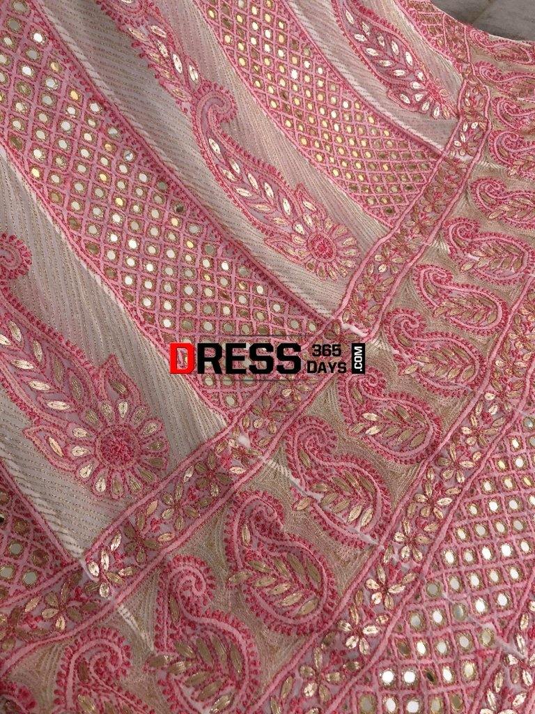 Mirror And Gota Patti Chikankari Anarkali Suit