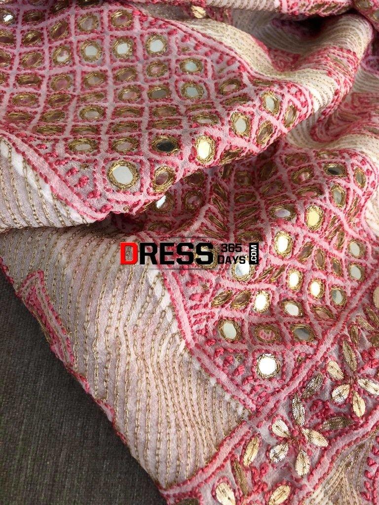 Mirror And Gota Patti Chikankari Anarkali Suit