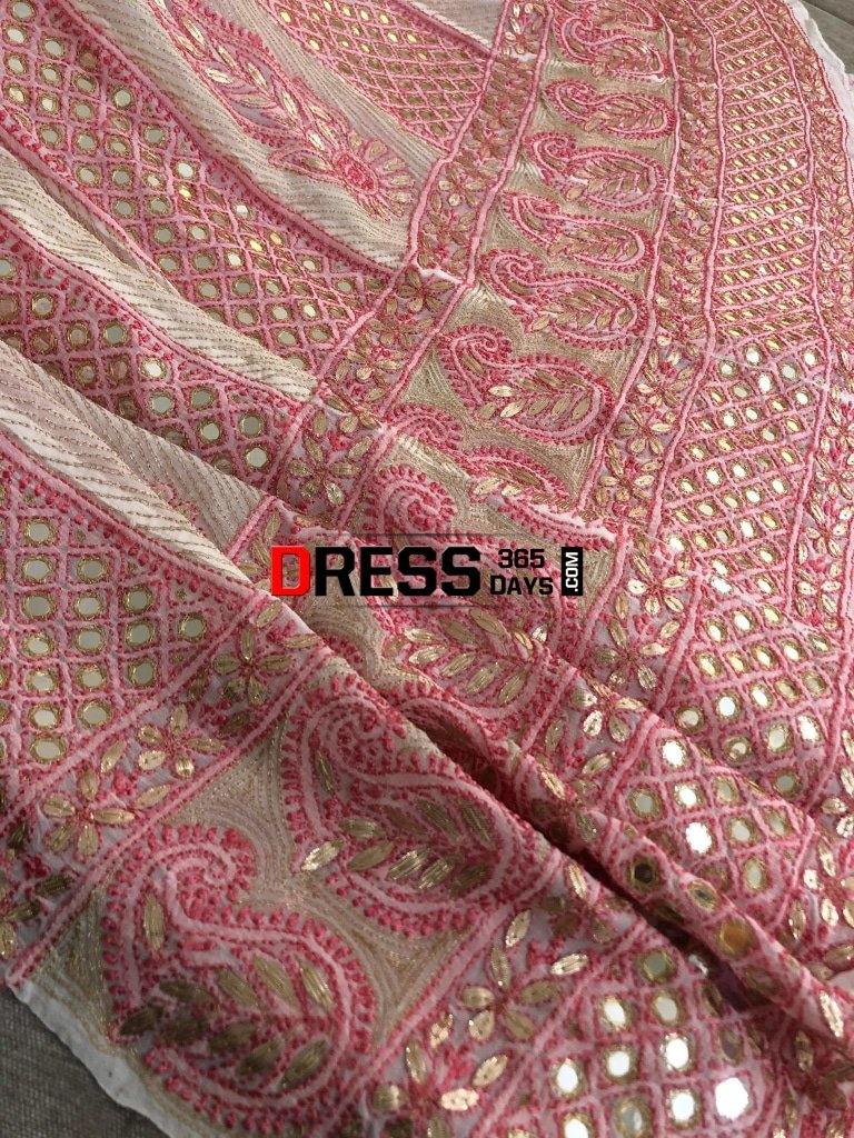 Mirror And Gota Patti Chikankari Anarkali Suit