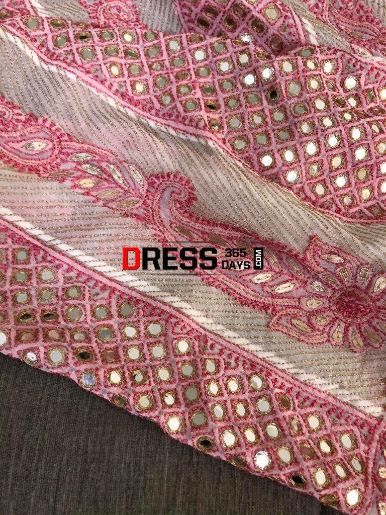 Mirror And Gota Patti Chikankari Anarkali Suit
