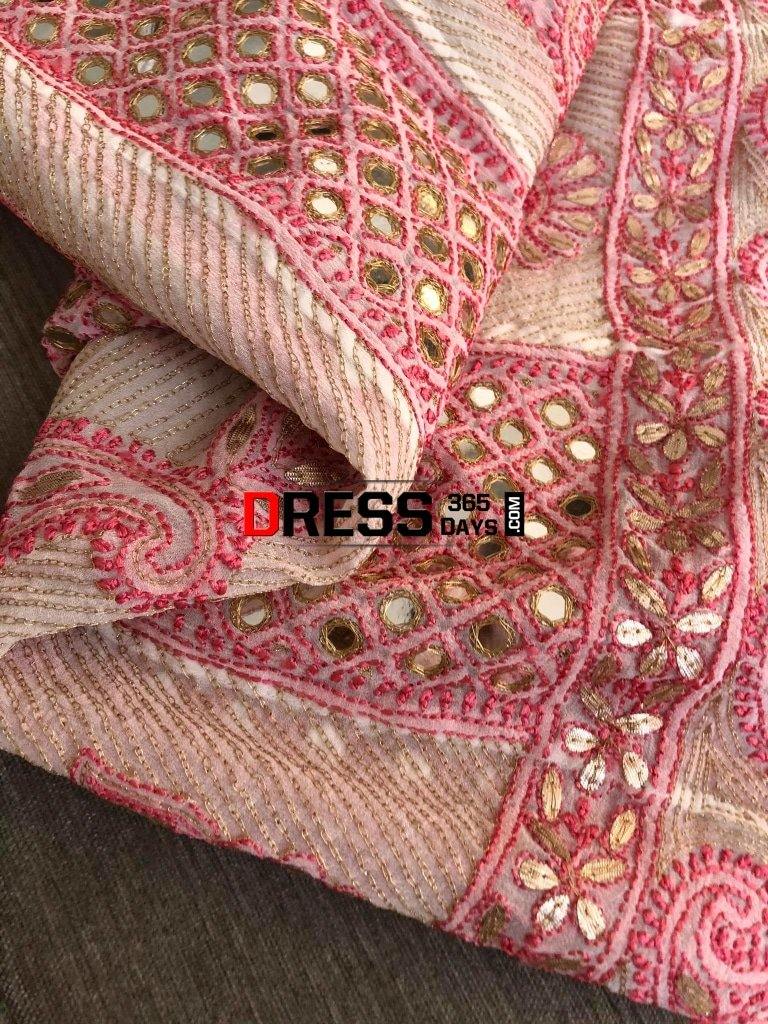 Mirror And Gota Patti Chikankari Anarkali Suit