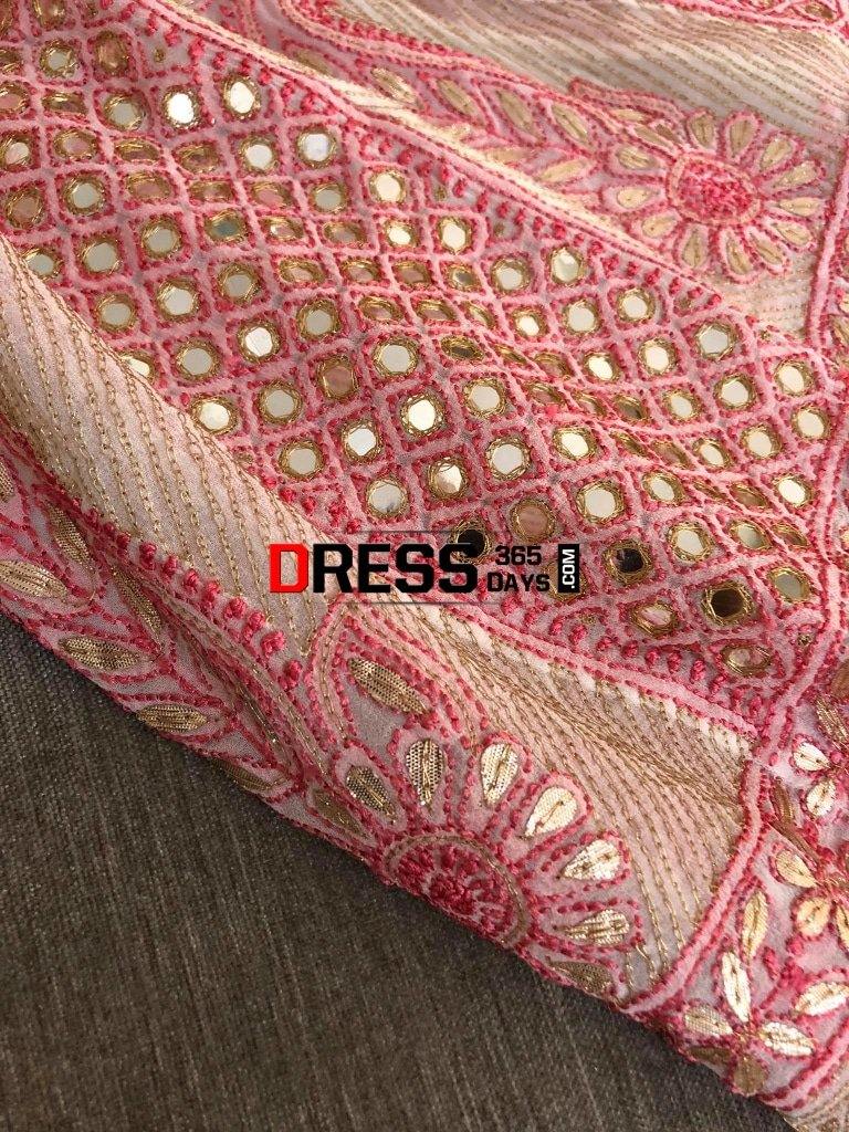 Mirror And Gota Patti Chikankari Anarkali Suit