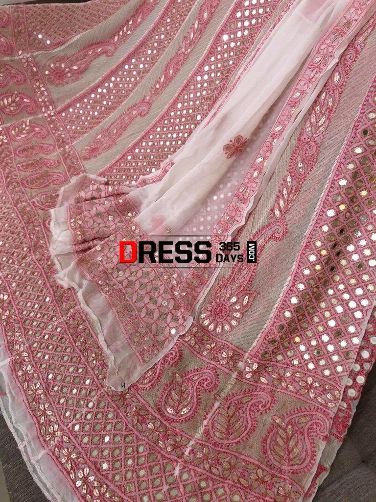 Mirror And Gota Patti Chikankari Anarkali Suit